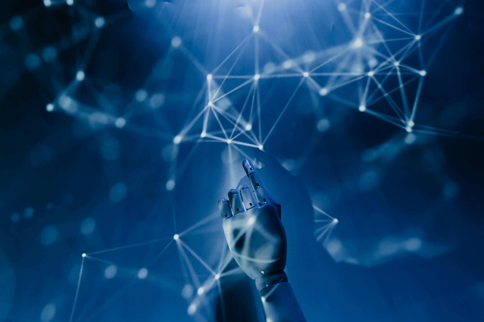Abstract digital network representing cyber security capability